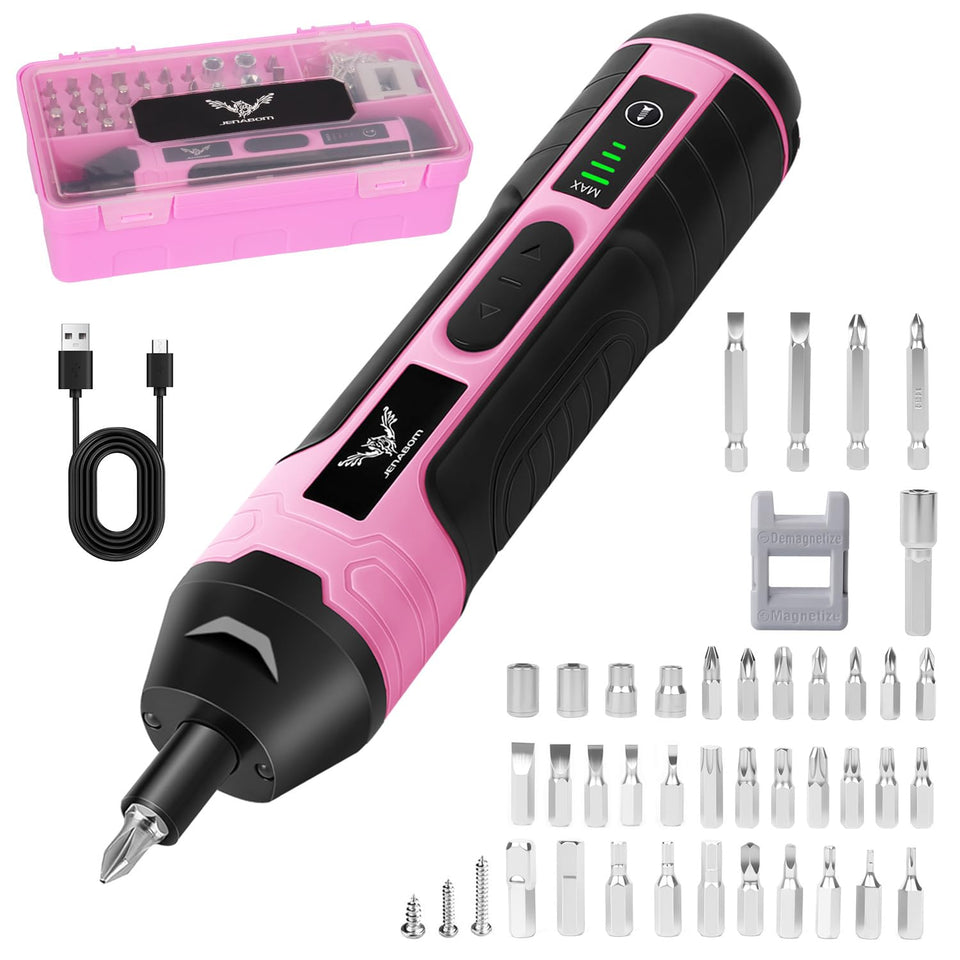 JENABOM cordless screwdriver in a compact design ideal for versatile DIY tasks