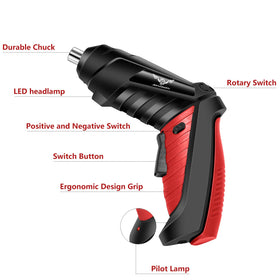 JENABOM adjustable-head screwdriver with 120–180° rotation for awkward angles.