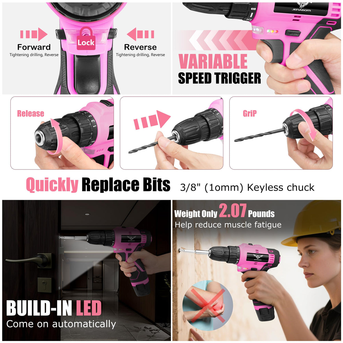 JENABOM precision screwdrivers tackle small fasteners and electronics