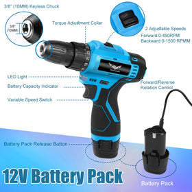 Jenabom two-speed control adapts to drilling and driving tasks.