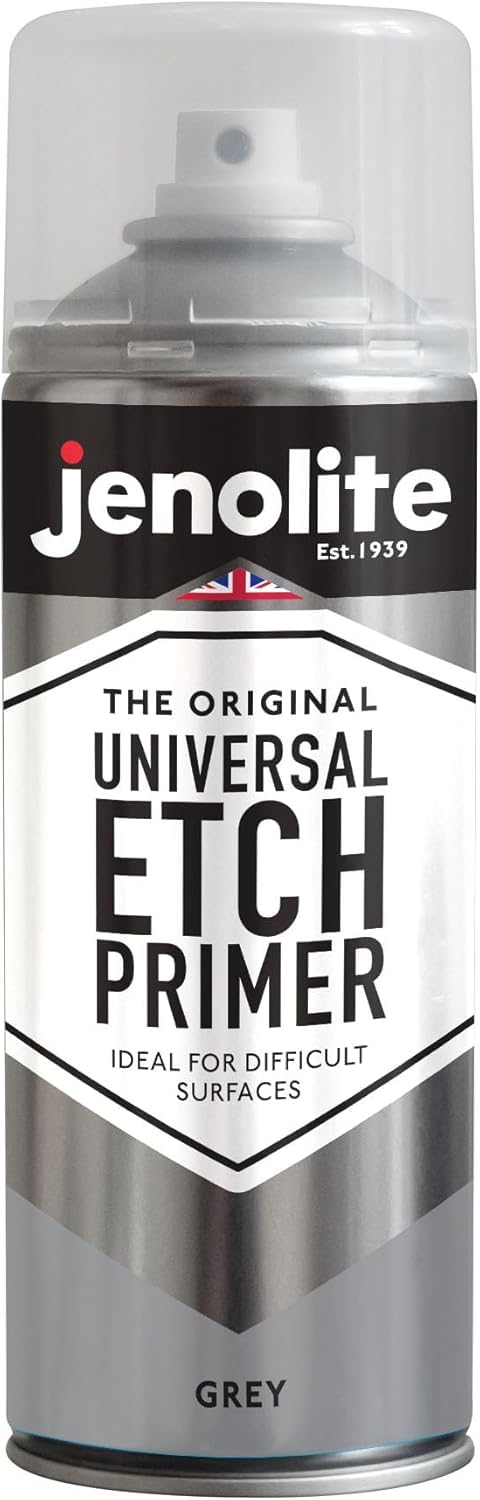 JENOLITE Universal Etch Primer Grey topcoat-ready label on can