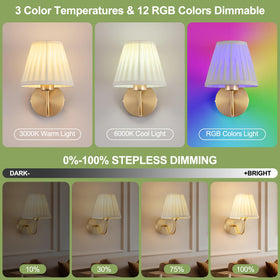 JERANDO dimmable RGB lighting for different moods and tasks.