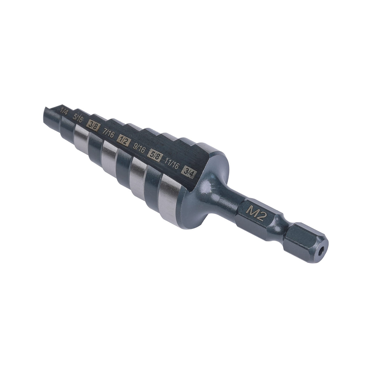 Jerax Tools M2 HSS step drill bit covers 1/4 to 3/4 inch holes for precision.