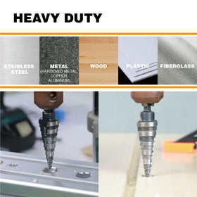 Jerax Tools M2 HSS drill cutting stainless steel smoothly.