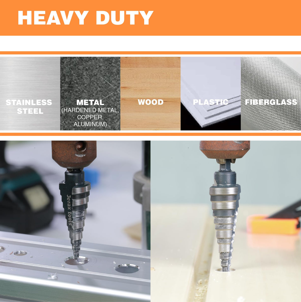 Jerax Tools stainless steel demo showcases heavy-duty drilling capability