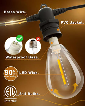 Jerritte Edison bulbs 16-count highlight retro style lighting.