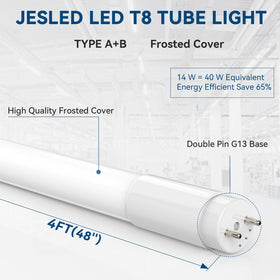 JESLED 14W, 2450lm, 5000K for bright daylight-like illumination.