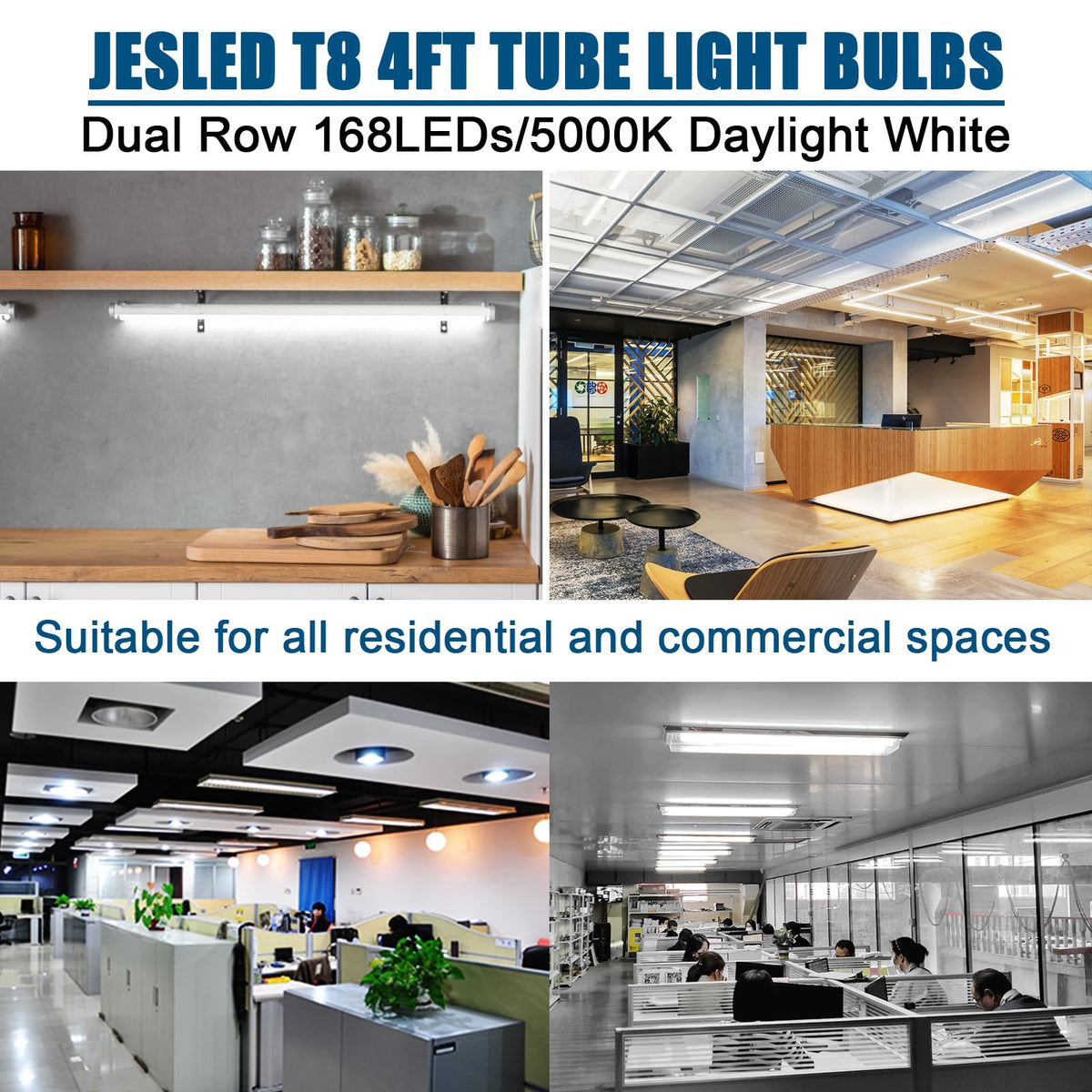 JESLED long-life tube reduces maintenance with 50,000+ hours.