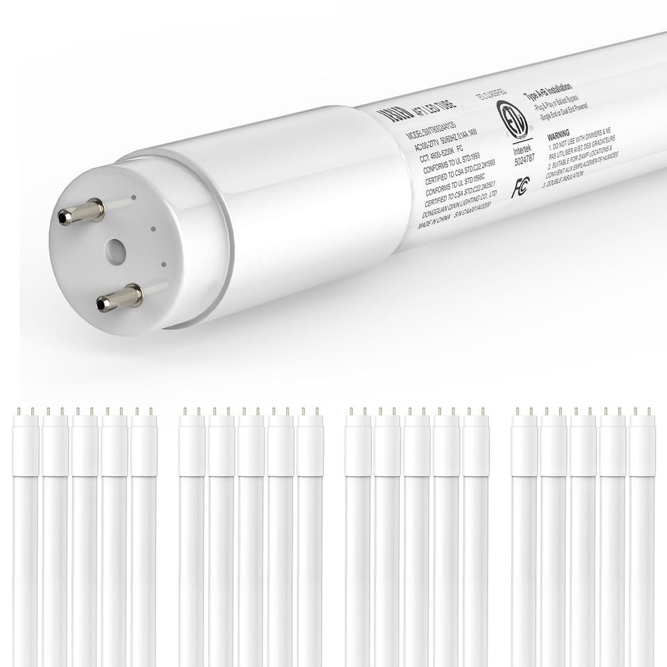 JESLED 4ft T8 LED tube installed in fixture for plug-and-play retrofit.