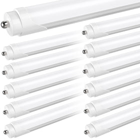 JESLED 8ft frosted ballast-bypass LED tube for easy warehouse retrofit.