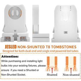 JESLED tombstone side view highlighting UL-listed, durable design