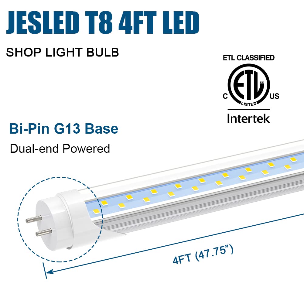 JESLED T8 4ft LED ballast bypass installation demonstrates easy retrofit