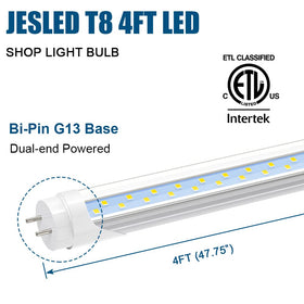 JESLED T8 4ft LED ballast bypass installation demonstrates easy retrofit