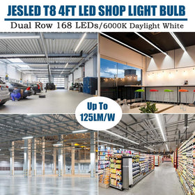 JESLED T8 4ft LED tube replacement for fluorescent fixtures