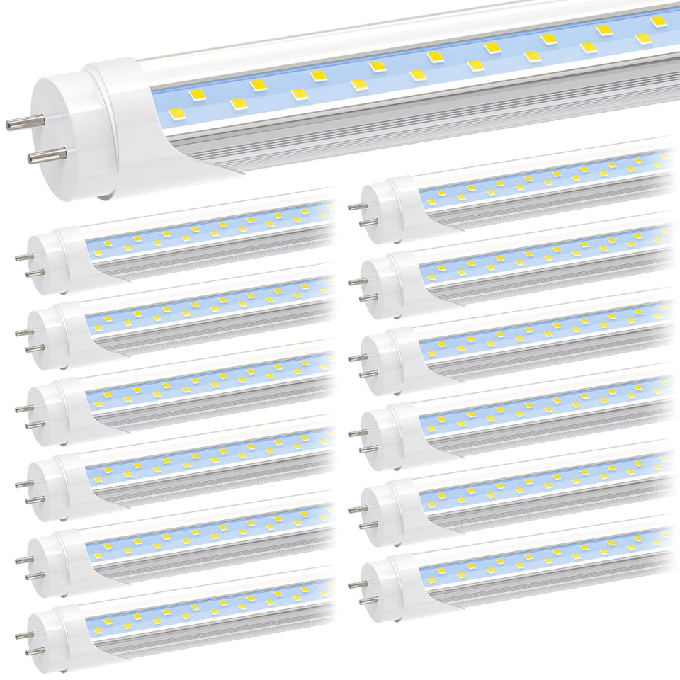 JESLED T8 4ft LED Type A+B bulb product shot with bright daylight glow