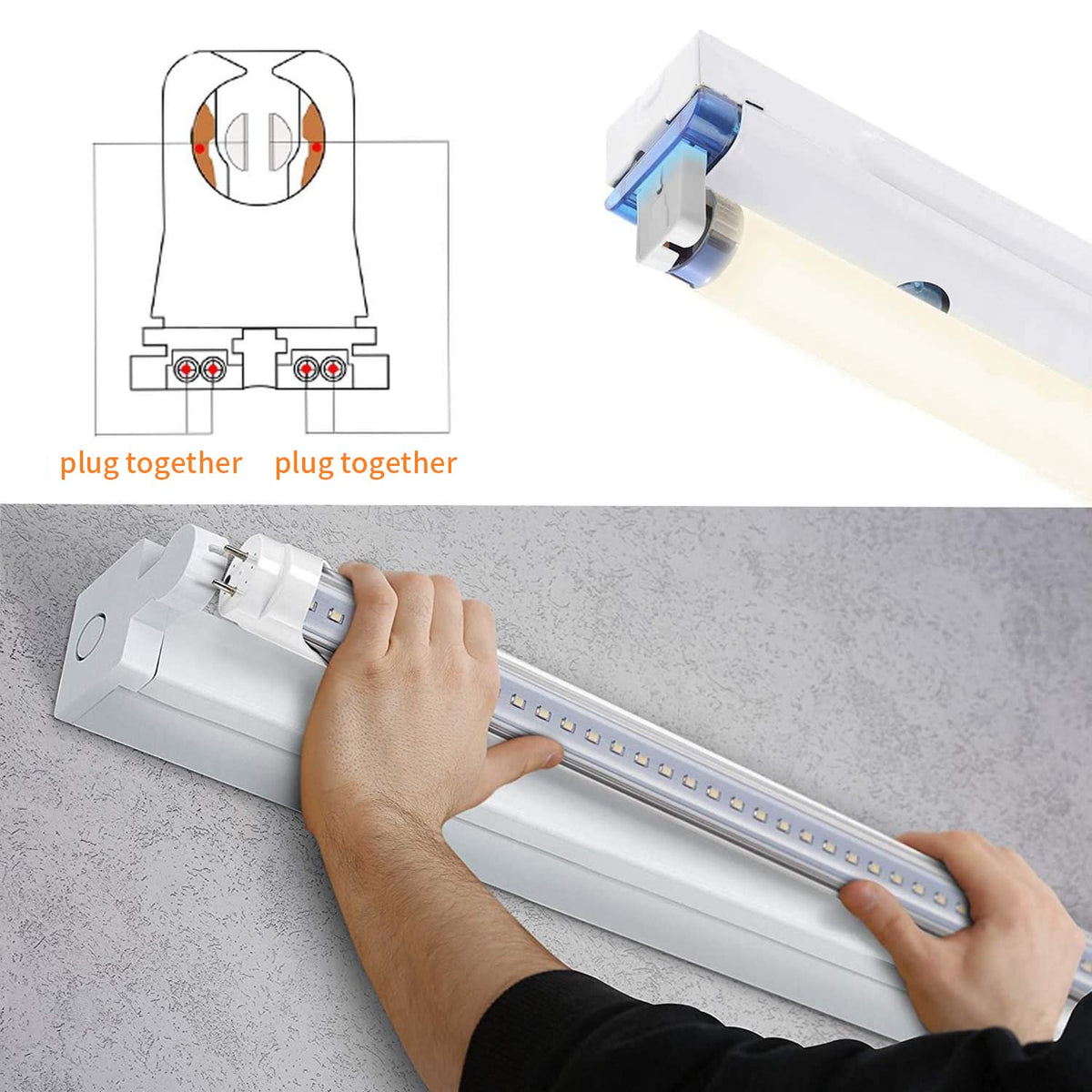 JESLED tombstone wiring close-up for easy dual-end or single-end installs