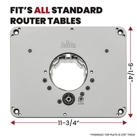 JessEm Rout-R-Lift 3.5XT insert rings demonstrating modular sizing for fit versatility.