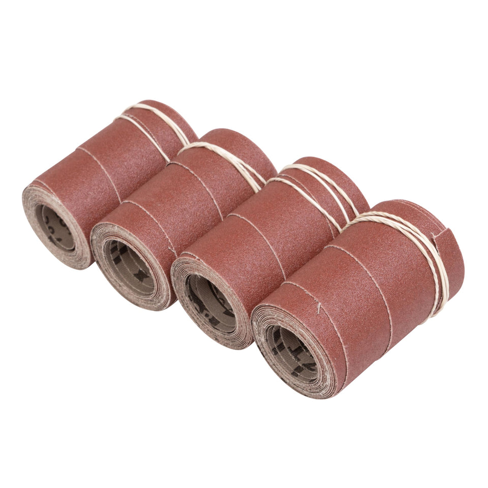 Jet 60-6120 ready-to-wrap sandpaper close-up showing 120 grit durability for drum sanders.