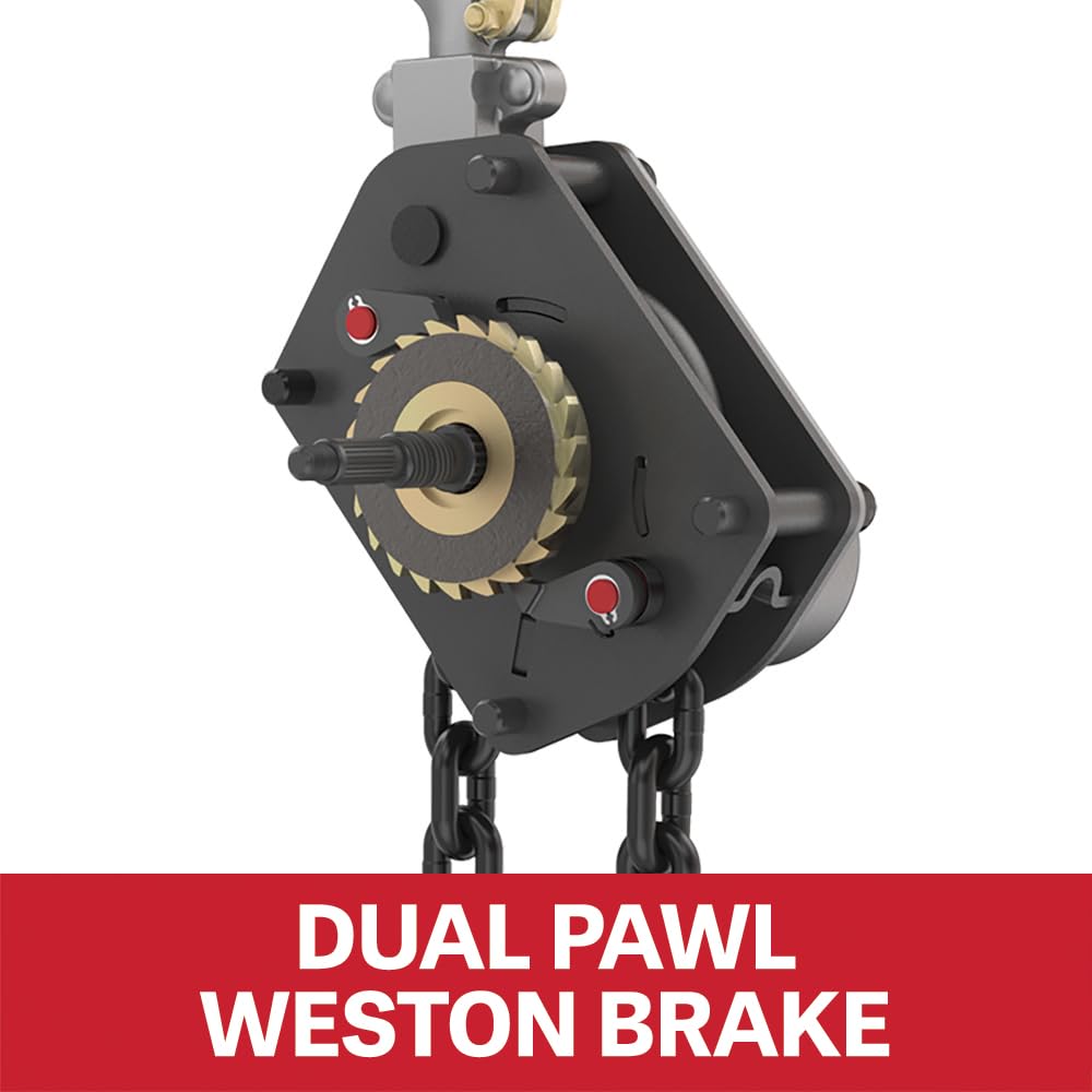 Jet JLP-050A-10 double pawl brake for secure loads.