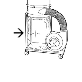 Jet see-through bag helps monitor fullness and reduces messy changes