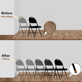 Jetec easy-install folding chair caps demonstrate quick attachment
