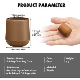 Jetec heavy-duty beige glides shown from front view reduce chair wear