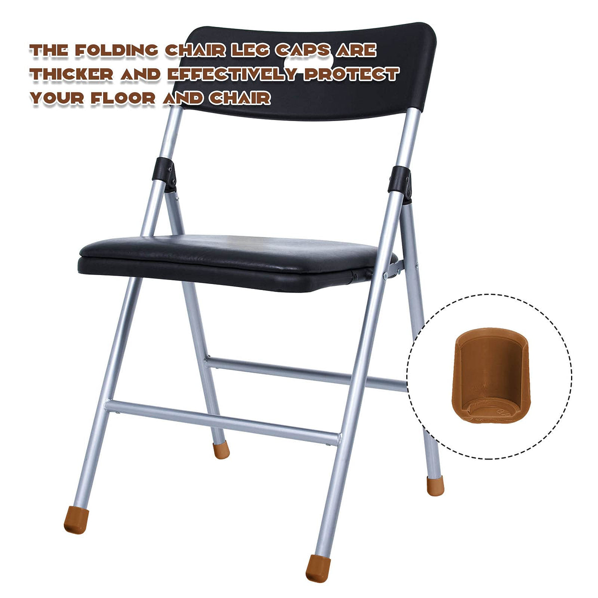 Jetec round hardwood floor protectors for metal chairs in beige