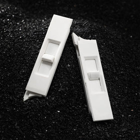 Jetec spring-loaded white window latch for smooth, reliable operation.