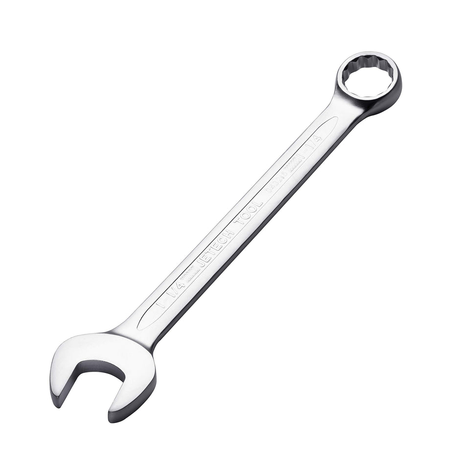Jetech 1-1/4 inch combination wrench box-end close-up shows precise grip for tight fasteners.