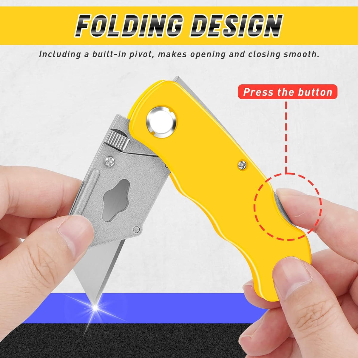 Jetmore box cutter with belt clip for secure carry during tasks.