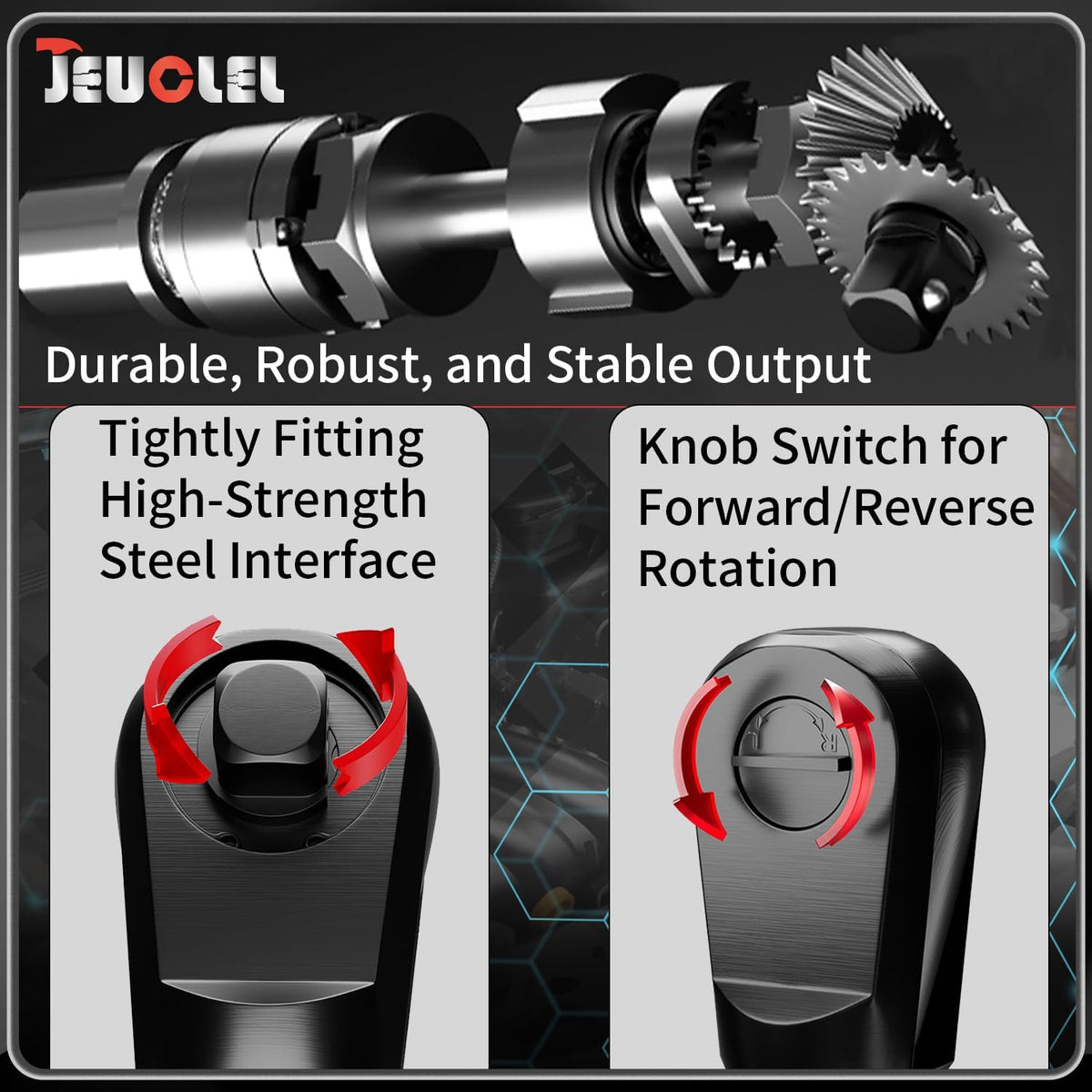 JEUCLEL offset extension wrench 1/2 fixed joint ensures stable compatibility