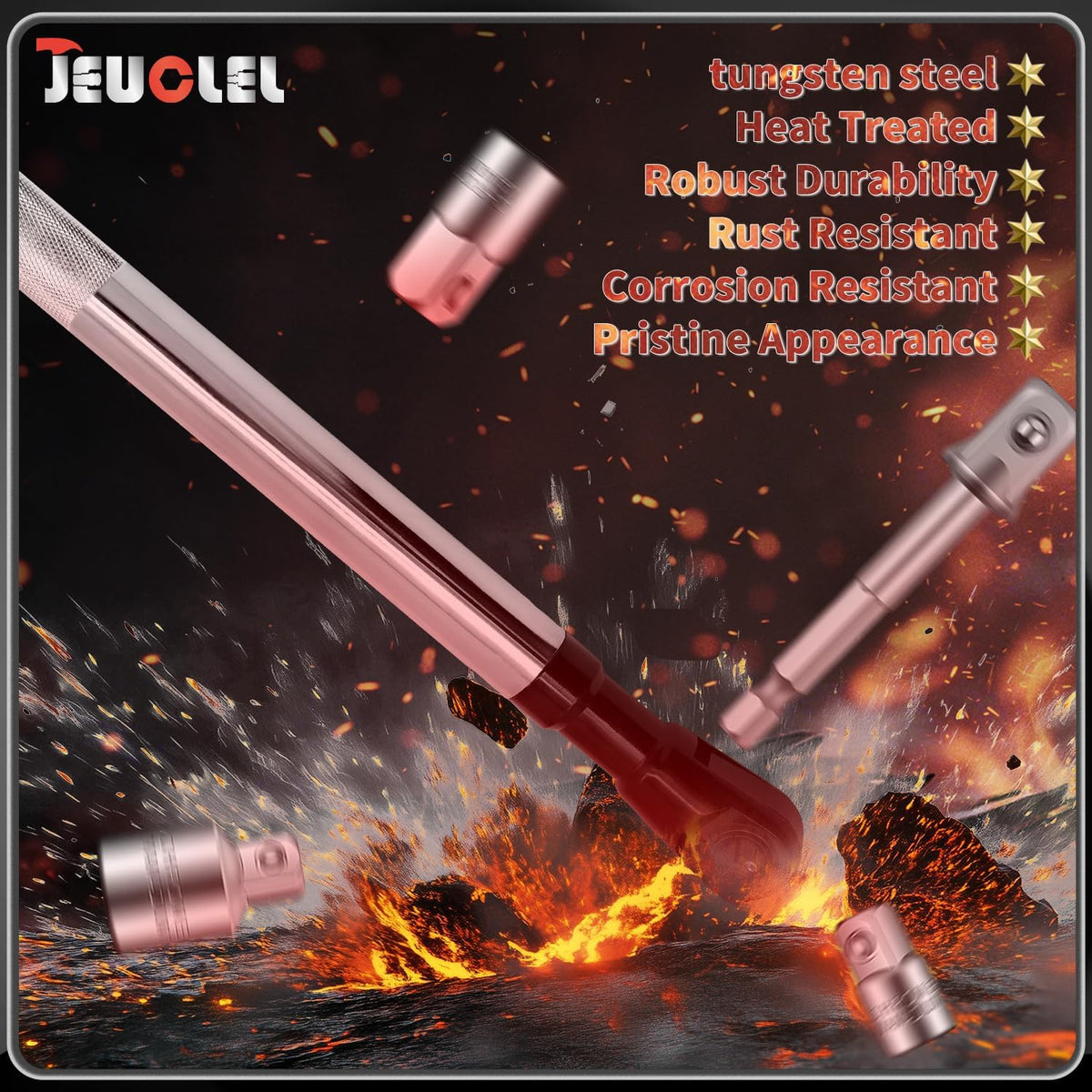 JEUCLEL offset extension wrench drill compatibility for 2025 upgrade