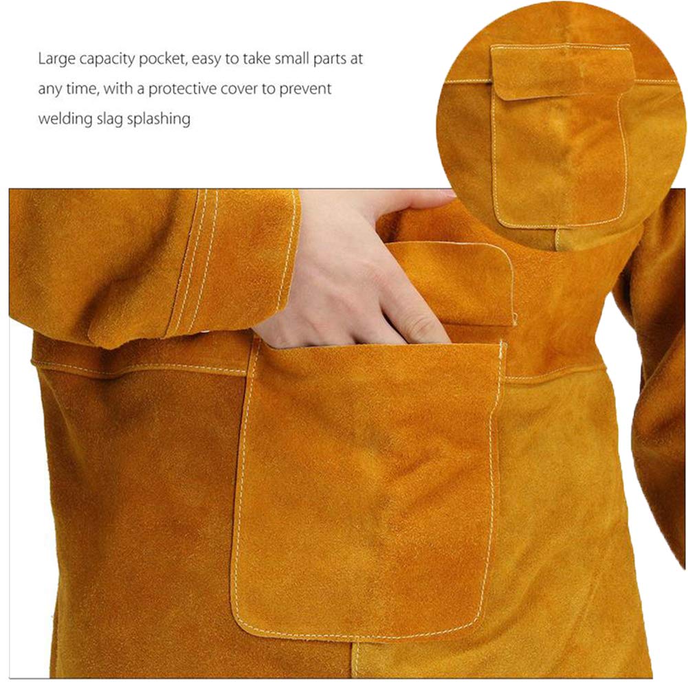Jewboer Welding Apron heat resistance view underlines safe handling near hot work