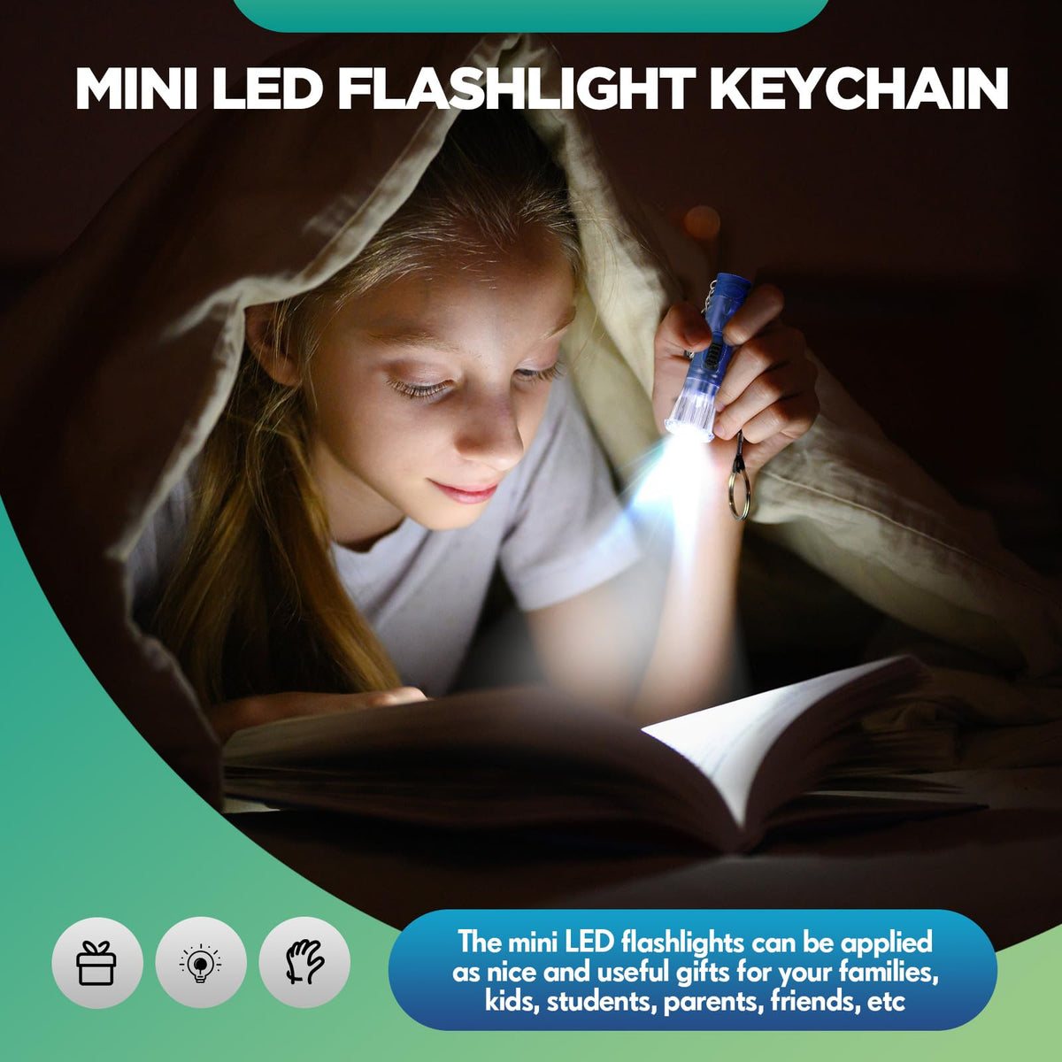 Jexine mini flashlight keychain LED light illuminated for quick use
