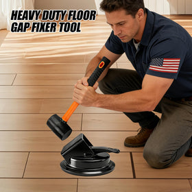 Jeyermier laminate vinyl gap tool in use for precise realignment.