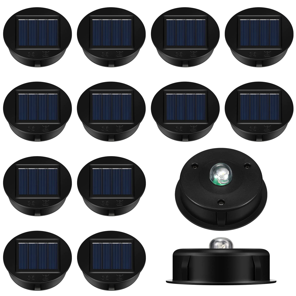 Jeyiour solar top size details fit most lanterns for quick, clean replacements