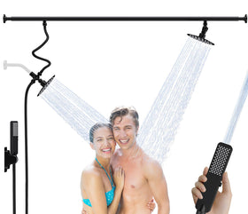 JFJIARUI dual shower head for couples provides even water coverage for two, spa-like experience.