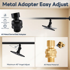 JFJIARUI six-setting diverter lets you mix or separate heads easily.