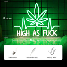 JFLLamp Leaf Weed LED sign provides safe, low-heat lighting for desks
