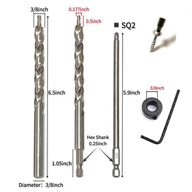 JFOGO SQ2 screwdriver bits with 1/4 hex and round shank for durable driving