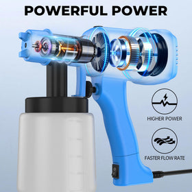 JFTOOIS paint sprayer 900ml capacity minimizes refills on large surfaces