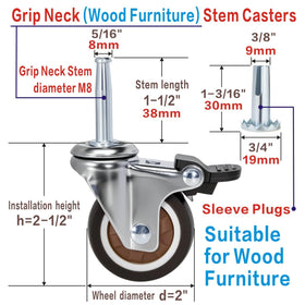 JGJC brake-enabled caster wheels provide stable stops during moves.