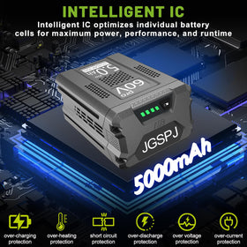 JGSPJ 60V LB60A00 charging-port demonstrates compatibility with CH60R00 chargers