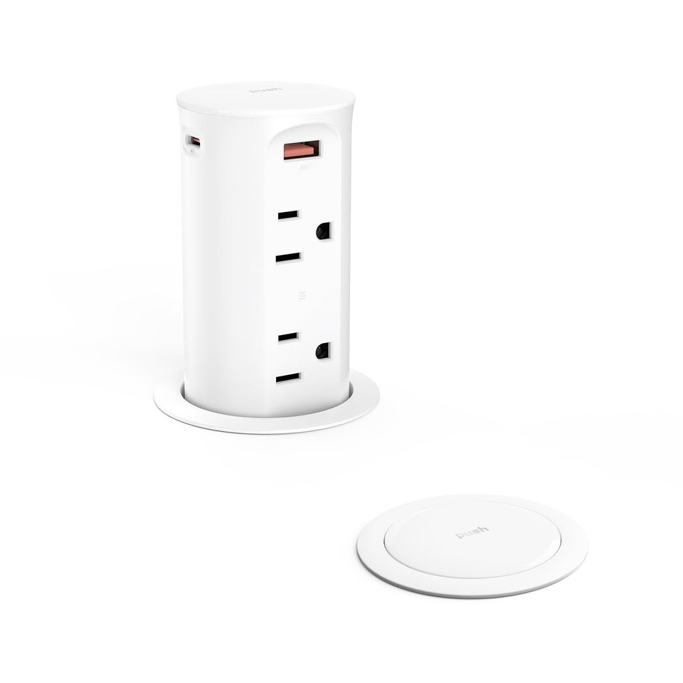 Jgstkcity pop-up outlet installed in a 2.5-inch hole for seamless counter access