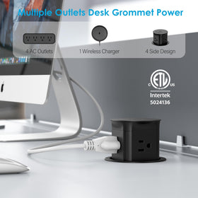 Jgstkcity pop-up outlet with four 15A outlets for multi-device power