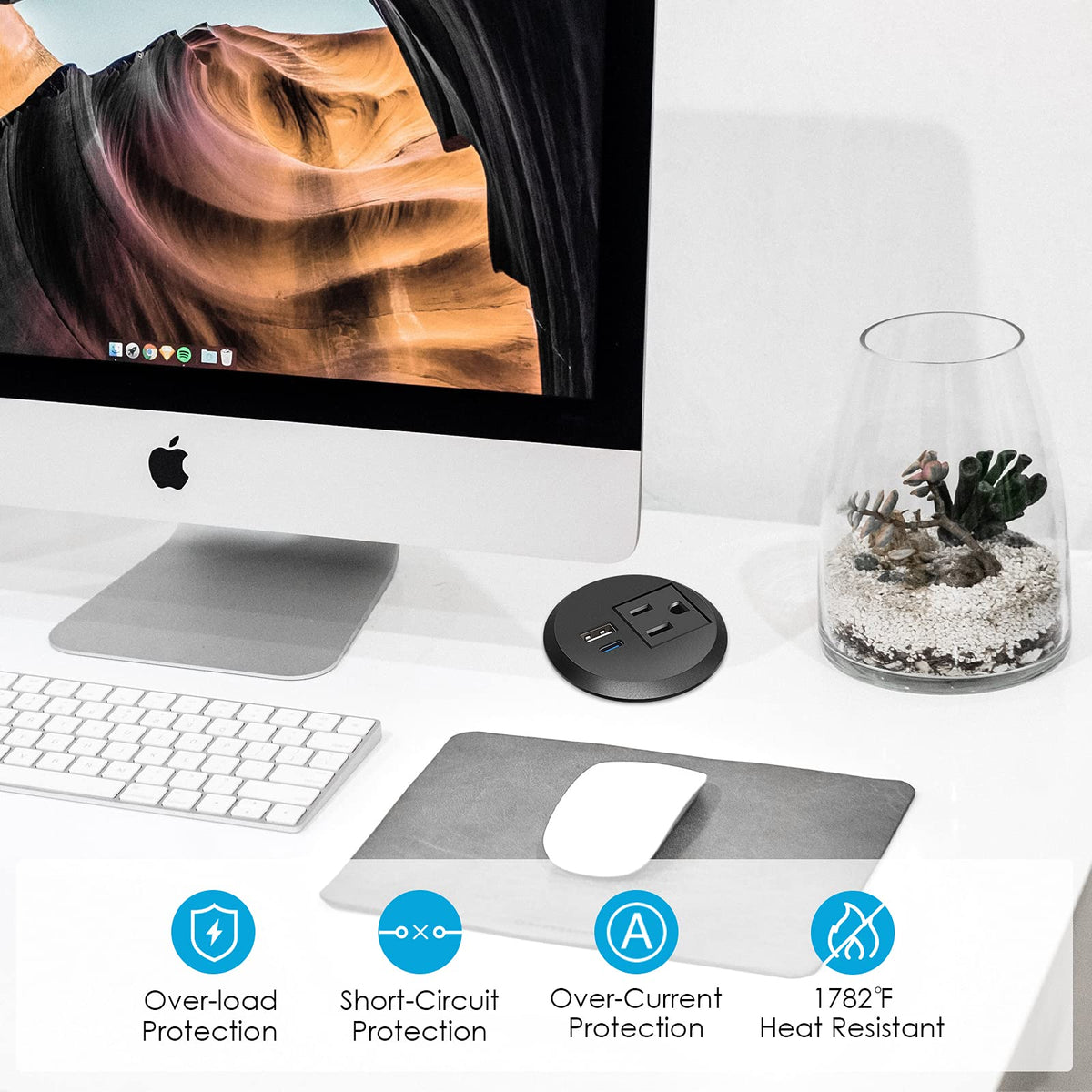 Jgstkcity surface-mount outlet with USB-A and USB-C options.