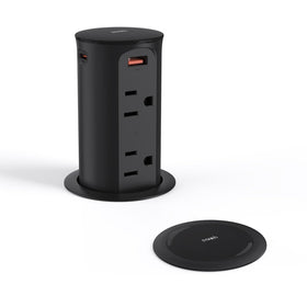 Jgstkcity pop-up outlet mounted in a hole for space-saving power