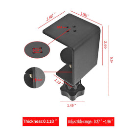 Jhanw C clamp screw-adjustment close-up enables precise one-handed control.