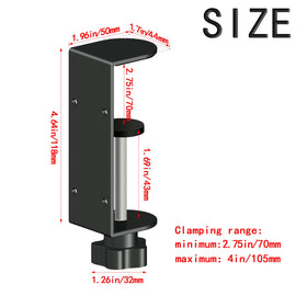 Two-pack Jhanw clamps show 2 mounting holes and 4 inch clamping range