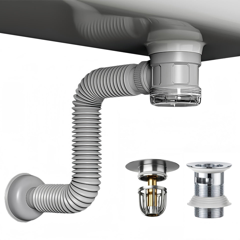 JHBKing bathroom sink drain kit compact design under-sink space saving
